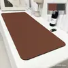 Tapete de Mesa de Escritório Grande Couro Borracha Mouse Pad para E-sports Tapete de Mesa para Casa Luxo Leve Sensação Avançada Tapete para Escrita de Estudante