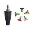 Lavadora de alta pressão pistola de água saída de água rotativa bico turbina Lótus núcleo cerâmico engate rápido bico leque angular conjunto
