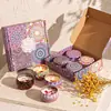 Set de Caja de Regalo de Velas Aromáticas de Cera de Soja Importadas Transfronterizas con Flores Secas, Recuerdos, Regalos de Boda y Cumpleaños, Fragancia Floral, Sin Humo