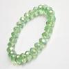Agujero verde 8mm pulsera de cristal verde Fantasma con cuentas hechas a mano pulsera de cristal tallado gema venta al por mayor