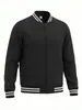 E-commerce Transfronteiriço Outono/Inverno Estilo Americano Gola Alta Jaqueta Baseball Calça Longa Com Veludo Extra Jaqueta Casual Masculina Solta Roupa Esportiva