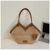 Bolso de paja 2026 verano nuevo modelo bolso cruzado, bolso de hombro, bolso tejido, bolso de playa simple, bolso tote de gran capacidad