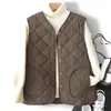 Chal de Algodón Delgado Acolchado con Botones a Presión, Bolsillo Lateral, Versátil, Casual, Nuevo para Otoño Invierno 2026, Mujer