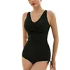 Traje de baño deportivo 2026 Amazon Temu con almohadillas en el pecho para mujer, Bikini de una pieza, Traje de baño de color liso, Moderno y sexy