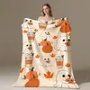 Venta Caliente Transfronteriza Manta de Franela para Halloween Manta Decorativa con Impresión Digital de Alta Definición Manta Suave y Amigable con la Piel