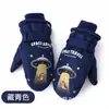 Luvas de Esqui Desenho Animado Nave Espacial Crianças Veludo Acolchoado Luvas Mittens de Inverno Luvas Quentes