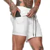 Pantalones cortos deportivos de verano transfronterizos para hombre, de doble capa, secado rápido, transpirables, para deportes, jogging, casual, pantalones cortos de baloncesto para hombre