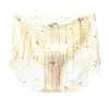 Pantaletas Seamless de Hielo de Seda Color Crema de Cintura Media, Ultradelgadas, de Secado Rápido, Alta Elasticidad, No Aprietan, No se Enrollan, Triángulo Anti-Vergüenza B31