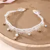 Colar Infantil Acessórios Pretos Corrente de Clavícula de Renda Elegante Estilo Escuro Corrente de Pescoço Gargantilha Joias para Meninas