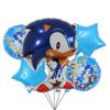 Amazon nuevo estilo Sonic Hedgehog Sonic niño traje de fiesta de cumpleaños Sonic globo de aluminio