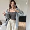 1056# Diseño de Botones Sentido All-match Camisola Acolchado en el Pecho para Mujer Ajustado Adelgazante Prenda Interior Base para Usar por Dentro o por Fuera Top