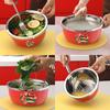 Cuenco Colorido de Acero Inoxidable para Lavar Verduras, Cuenco Específico para Cocina, Cuenco Doméstico para Aceite, Cuenco Espesado para Arroz, Cuenco para Sopa, Cuenco de Hierro y Cuenco para Masa