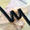 Elástico de 1cm de largura com borda serrilhada, material elástico para decoração, artesanato DIY, punhos de roupa, acabamento de gola e acessórios
