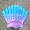 Producción profesional y venta al por mayor concha de vieira inflable azul concha flotante cama flotante de vieira burbuja anillo de natación