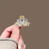 Pinza para el Cabello de Moda con Pequeños Diamantes de Imitación, Estilo Coreano, Pinza de Tiburón de Alta Gama para la Parte Posterior de la Cabeza, Accesorio para el Cabello para Media Recogida para Mujeres