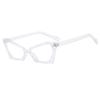 Gafas de sol retro con nuevo estilo, estilo liso, anti-luz azul, con diseño de ojo de gato cuadrilátero y personalidad a juego, con montura cruzada