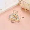Pin de Celebridad de Internet con Borde de Perlas y Pedrería Pequeña, Pin de Tiburón Elegante y de Moda para la Parte Posterior de la Cabeza, Pasador Tocado, Pinza para Recoger Cola de Caballo Alta