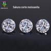 Pedras Moissanite Soltas de Flor de Cerejeira Cortada Mais Vendidas Transfronteiriças de 1-5 Quilates, Atacado de Moissanite de Corte Floral em Estoque, Sem Código de Cintura