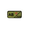 Parche de Goma con Insignia de Tipo de Sangre 3D de PVC A B O AB POS Pegatina de Moral Insignia con Gancho de Velcro en stock