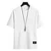 Camiseta Masculina de Manga Curta Verão Fina Seda Gelada 2024 Nova Moda Solta Meia-manga Moda Marca Ins Versátil Top