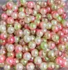 Perlas de Imitación Graduadas Coloridas Bicolor de 6-10 mm con Agujero Recto, Cuentas Redondas para Pulsera, Collar, Joyería Hecha a Mano