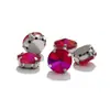 Cristal de Satélite de Venta Caliente, Cuatro Garras con Pedrería, Redondo con Agujeros, Estilo Cosido a Mano, Accesorios DIY para Ropa y Bolsos