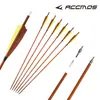 Flecha de Pluma Real de Carbono Mixto Producto Terminado Arco Recurvo de Caza Tradicional Americano Accesorios de Tiro con Arco Flecha Terminada Diámetro Interior 6.2 Transfronterizo