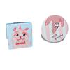 Espejo plegable de dibujos animados lindo con forma de corazón para niña, espejo de maquillaje de escritorio, espejo de escritorio japonés para niña, portátil.
