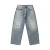 Jeans de Hombre Pl2255 Reknat Estilo Étnico Retro Patchwork Degradado Lavado Vintage Sueltos Cónicos