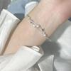 Pulseira de Estrela para Mulheres Ins High-End Simples Nicho Moda Versátil Contas Redondas Camada Dupla Pulseira Estudante Melhor Amiga Pulseira