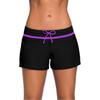 Shorts de Yoga de Verano Estilo Europeo y Americano, Bañador Conservador para Mujer con Cordón, Talla Grande, Shorts de Natación Frescos y Delgados