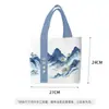 A Bolsa Shanhe Zhumeng é uma bolsa de lona moderna e versátil para estudantes usarem na aula, com um design aberto e adequada para o trajeto.