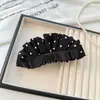 Pinza para el Cabello de Plátano Suave y Dulce Estilo Francés, Pinza Vertical Versátil para Cola de Caballo Alta, Realza el Aspecto de la Parte Posterior de la Cabeza, Pinza de Pelo con Lazo