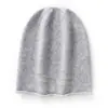 Nueva colección otoño/invierno 2026: Gorro de punto de cachemira de color liso con borde enrollado, diseño unisex, bordes enrollados sin costuras y estilo que cubre las orejas