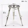 Soporte de trípode para lámpara de alcohol, desmontable, altura ajustable, soporte de laboratorio para calefacción, equipo para experimentos químicos