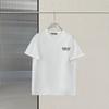 Essenciais Gola Redonda Manga Curta Nevoeiro Linha Dupla Solta Casual High Street Estilo Americano Manga Meia-Manga Marca Moderna Masculina Camiseta de Algodão Puro