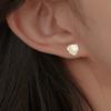 Pendientes de perla para mujer, plata de ley S999, con forma de hueso de perla de agua dulce, pendientes sencillos de rosa para novia, con rosca giratoria.