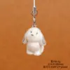 Resina Flocado Lindo Perrito Funda para Teléfono Celular Bolso Colgante Llavero DIY Colgante Colgante Joyería Decorativa Accesorios