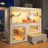 Villa para Gatos con Inodoro Integrado, Estilo Cajón, Espacio Extra Grande, Gabinete de Lujo para Gatos, Una Recámara, Una Sala de Estar, Un Baño, Jaula para Gatos en Casa