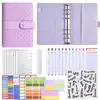 Carpeta Modelo Nuevo A6 Transfronteriza Cuaderno con Hebilla de Patrón Tejido Creativo Macarrón Set de Cuadernos de Contabilidad de Presupuesto en Efectivo