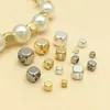 Relleno de Oro de 18K Cubos Cuadrados Chapado Conservador del Color Oro Real Espaciadores de Esquina Redondeada Hechos a Mano DIY Biselado Collar Suelto Materiales para Accesorios de Collar