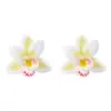 Brincos de Flor em Camadas Borboleta Orquídea Tecido Falso Personalidade Exagerada Tendência Transfronteiriça para o Dia a Dia e Férias Estilo Feminino