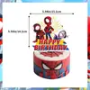 Decoraciones para Fiesta de Spider-Man y Sus Amigos Increíbles Globo Bandera Inserto para Pastel Tela de Fondo Máscara