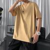 Candy Color T-shirt de manga curta Estilo Coreano Verão Moda Loose Casual Base Shirt Solid Color All-match T-shirt de manga meia