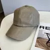 Boné de Baseball de Couro PU Brilhante da Moda Estilo Coreano para Outono e Inverno, Unissex Cor Sólida, Circunferência da Cabeça Grande, Quente, Boné Bico de Pato Emagrecedor