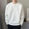 Sudadera Americana Casual Shake Sound Explosive de Cuello Redondo con Tres Botones 2025 Primavera y Otoño Combinable Moda Esencial
