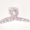 Pasador de Perlas para Mujer Clip de Lazo Estilo Coreano Pinza de Tiburón para la Parte Trasera de la Cabeza Accesorios Metálicos Grandes y Simples para el Cabello