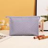 Bolsa Cosmética de PU de Gran Capacidad y Alta Calidad con Textura de Bambú, Bolsa Portátil para Almacenamiento de Cosméticos, Bolsa Impermeable para Artículos de Aseo