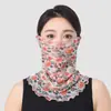 Suéter de cuello para mujer Verano Delgado Protector solar Variedad Bufanda pequeña de seda Protección para el cuello Todo-partido Máscara de manga para el cuello Bufanda multifuncional