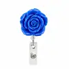 Abs Flor de Color Resina Flor de Rosa Artificial Hebilla de Fácil Extracción Retráctil Carrete para Insignia de Fácil Extracción Hebilla de Fácil Extracción